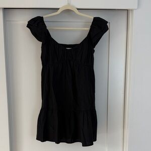 Abercrombie & Fitch Black Cap Sleeve Mini Dress